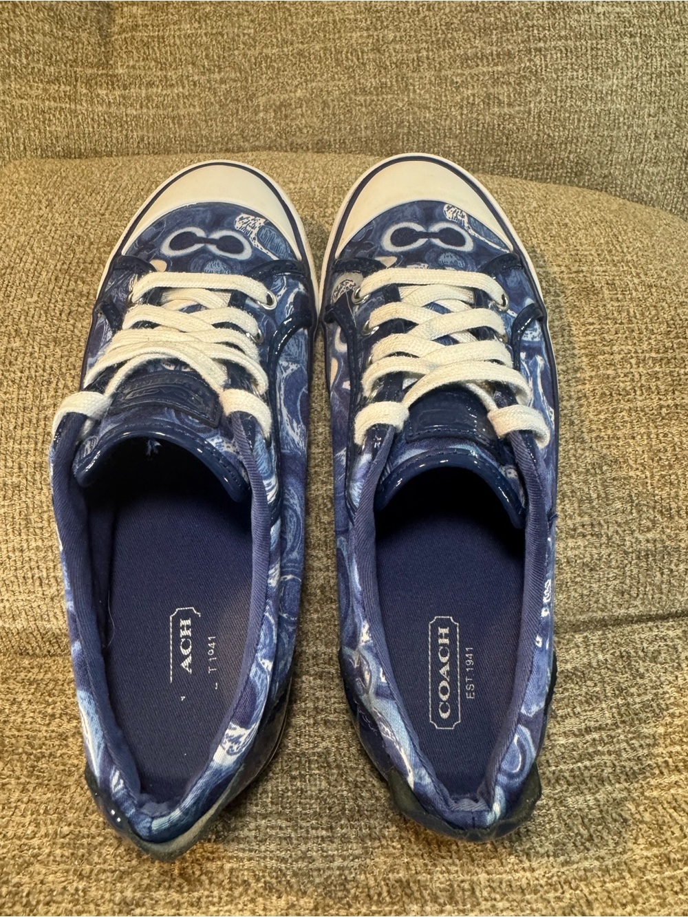 Coach Barrett Poppy Women’s Sneakers Blue/White Size 7.5B - Picture 5 of 12